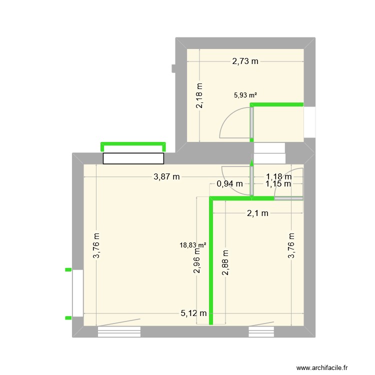 salle d\'eau chambre et buanderie. Plan de 0 pièce et 0 m2