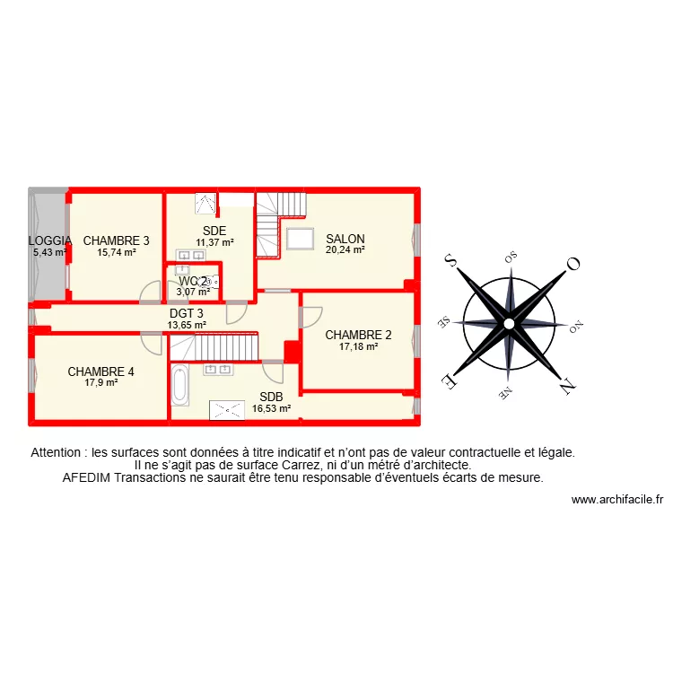 BI 37028. Plan de 39  et 399 m²