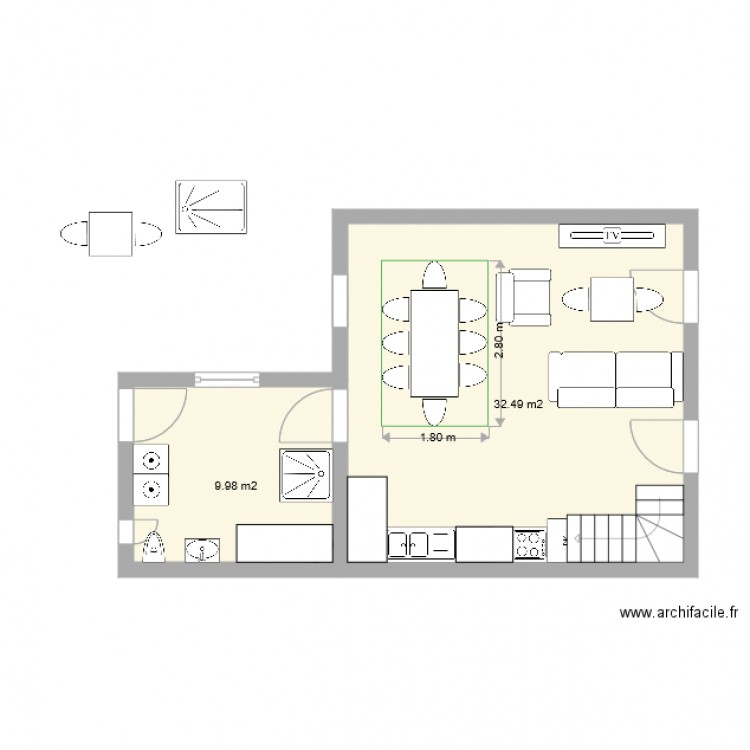 rdc1. Plan de 0 pièce et 0 m2