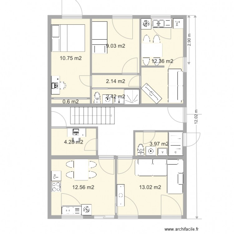 Projet RDC. Plan de 0 pièce et 0 m2