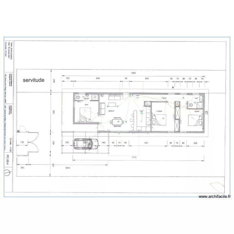 maison benjamin mimizan. Plan de 