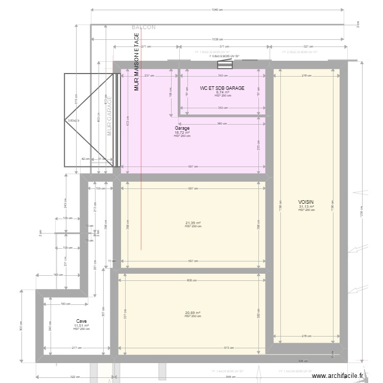 BOTTICINI. Plan de 16 pièces et 199 m2