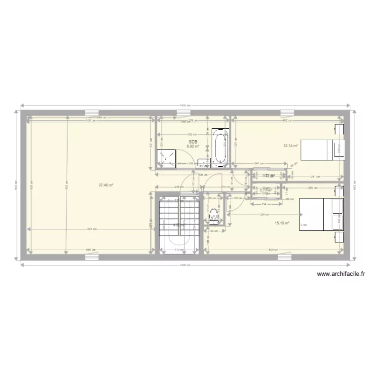 T4 combles 3. Plan de 
