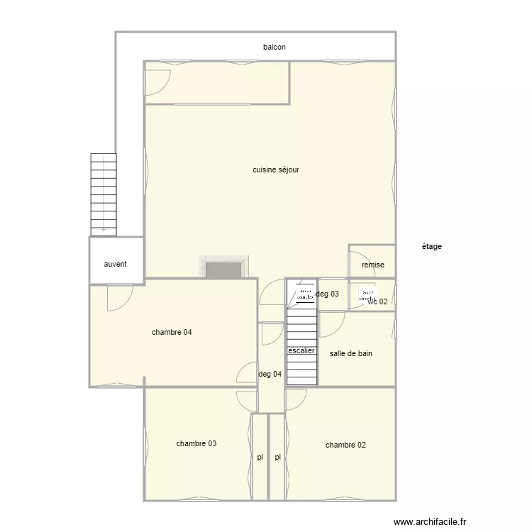 sci dbyr &eacute;tage am. Plan de 
