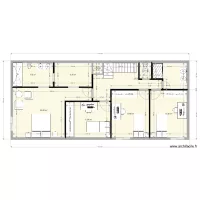 thibault valentine elne plan &eacute;tage avec escalier un quart tournant et pas de puit de lumi&egrave;re