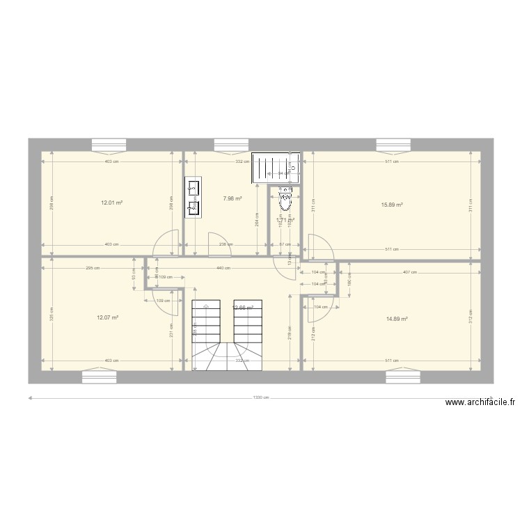 bogia etage en r plus un. Plan de 0 pièce et 0 m2