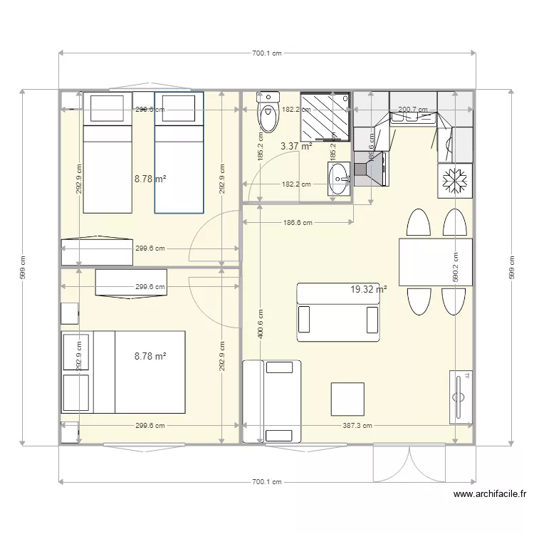 MON MODELE 7X6M. Plan de MON MODELE 7X6M. Plan de