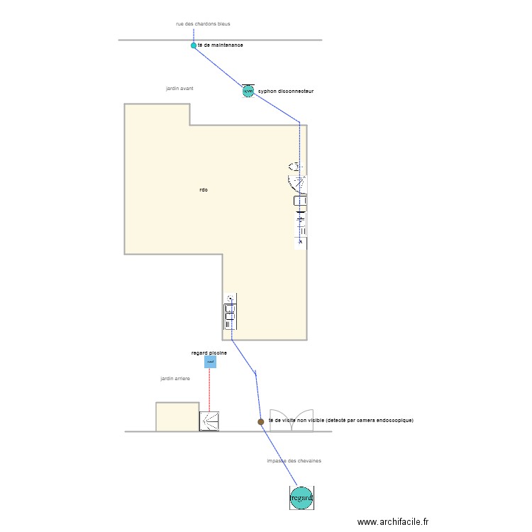 bodin  bleu marine ass. Plan de 0 pièce et 0 m2