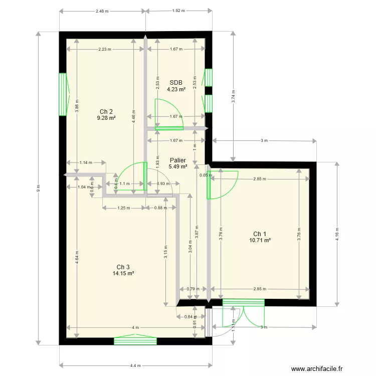 Plan Etat des Lieux Etage V2. Plan de 
