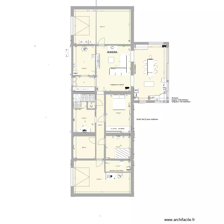 Rivage juillet 2018 avec circuits eau. Plan de 