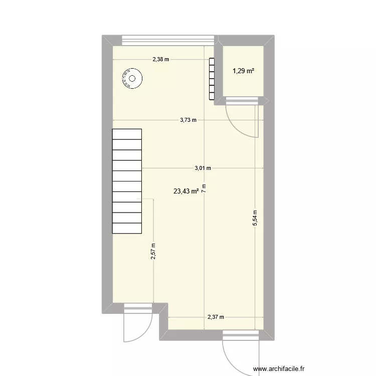 Roye. Plan de 2  et 25 m²
