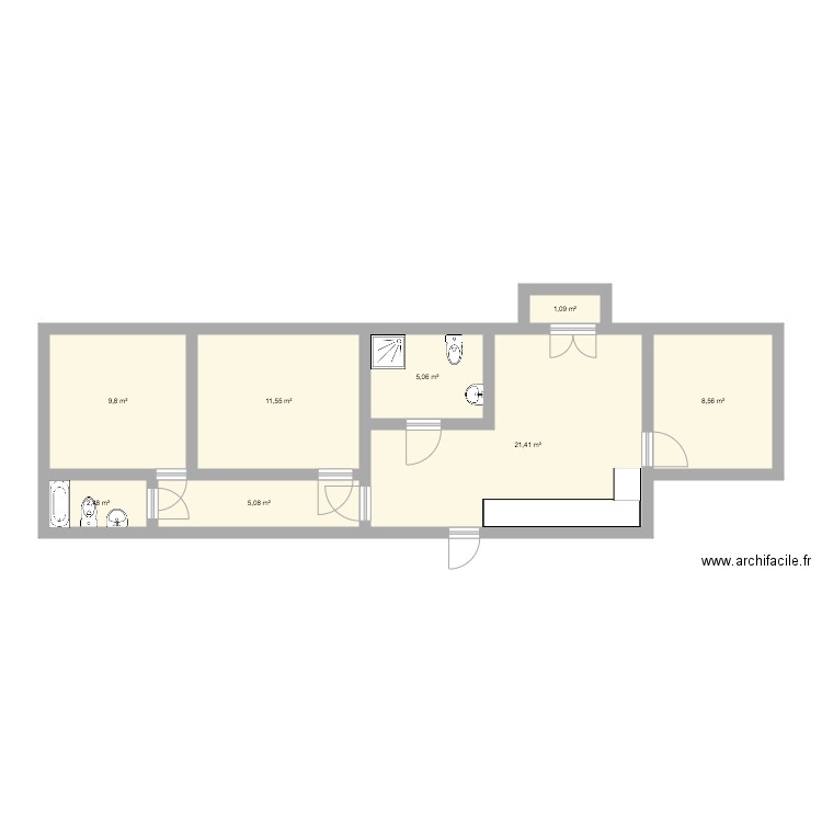 Cabinet transitoire Chevrier. Plan de 0 pièce et 0 m2