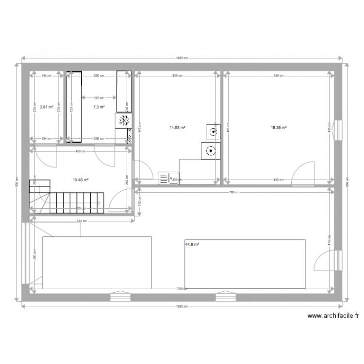 sous sol. Plan de 0 pièce et 0 m2