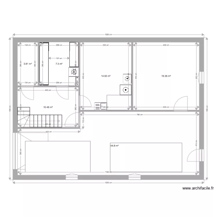 sous sol. Plan de sous sol. Plan de