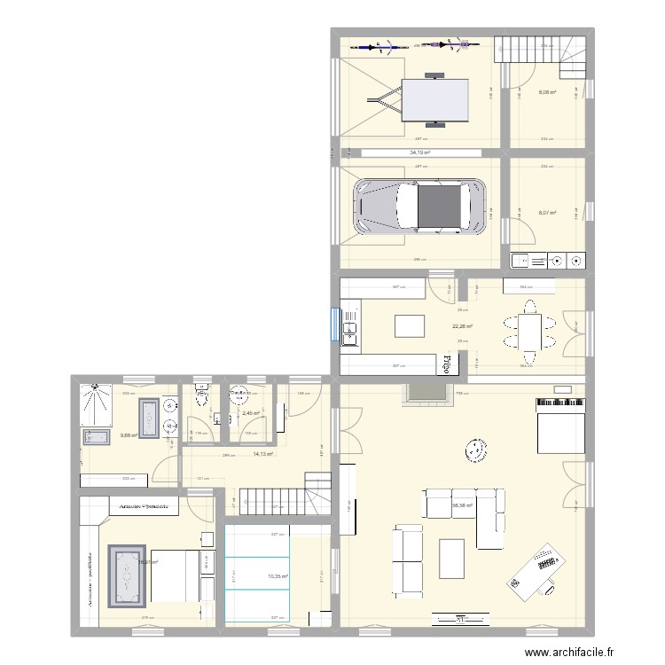 PLAN DE MAISON 2. Plan de 10 pièces et 183 m2