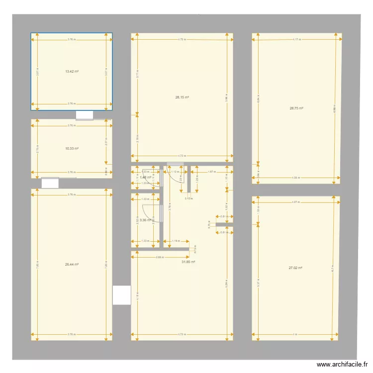 ANDENMATTEN Bernard Projet. Plan de 