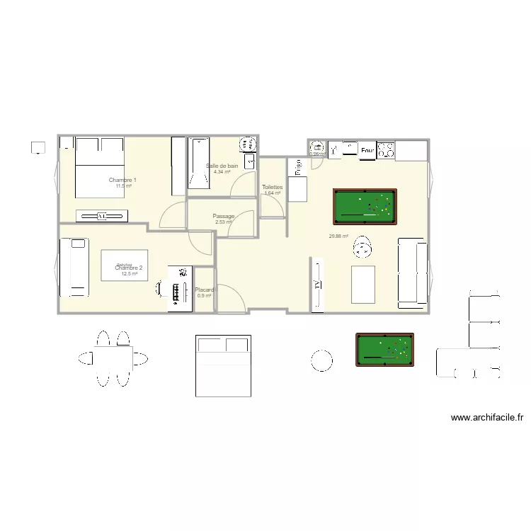 Appartement . Plan de 