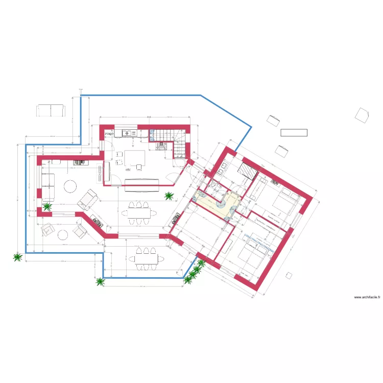 Villa r&eacute;alisation projet14. Plan de 