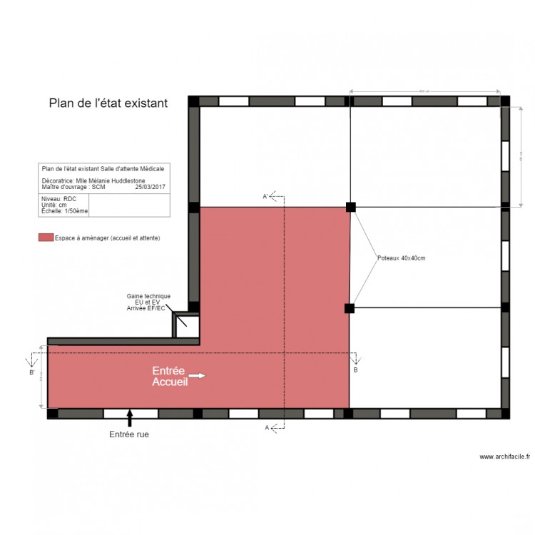 salle d attente. Plan de 0 pièce et 0 m2