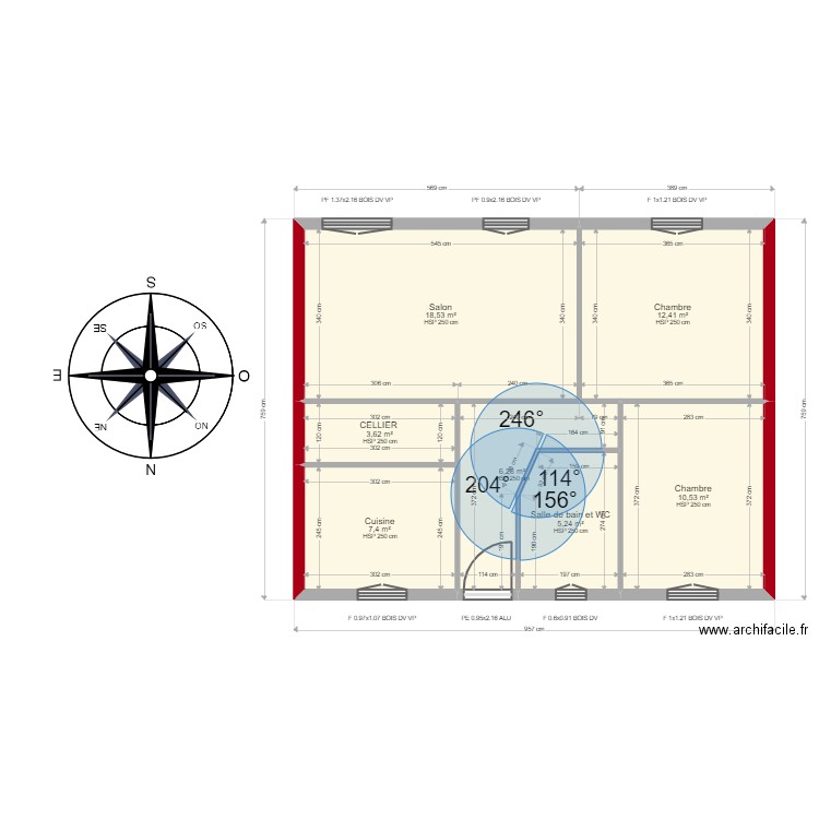 ML23010048 RÉSIDENCE LE CASTERAS villa 9 . Plan de 7 pièces et 64 m2