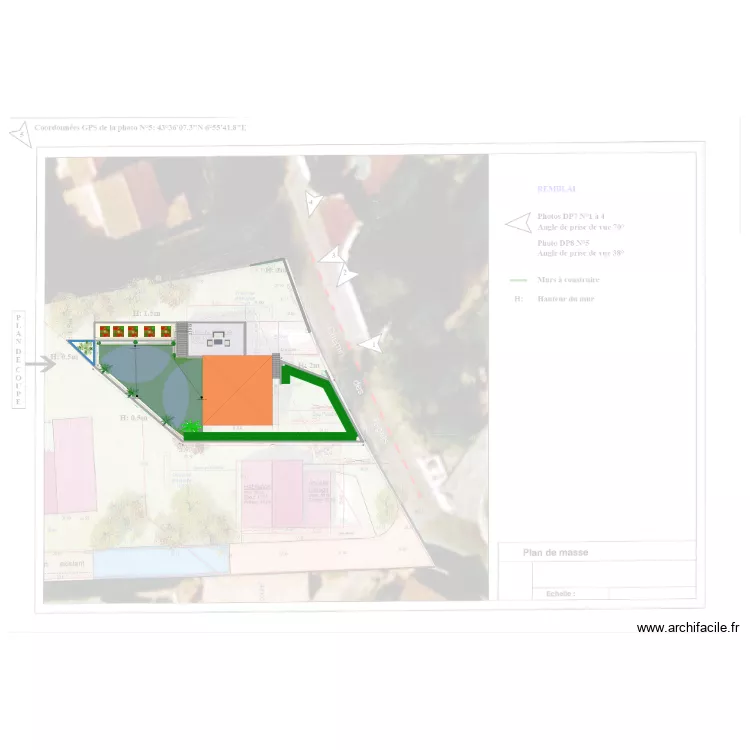 Arrosage jardin &eacute;tude. Plan de 