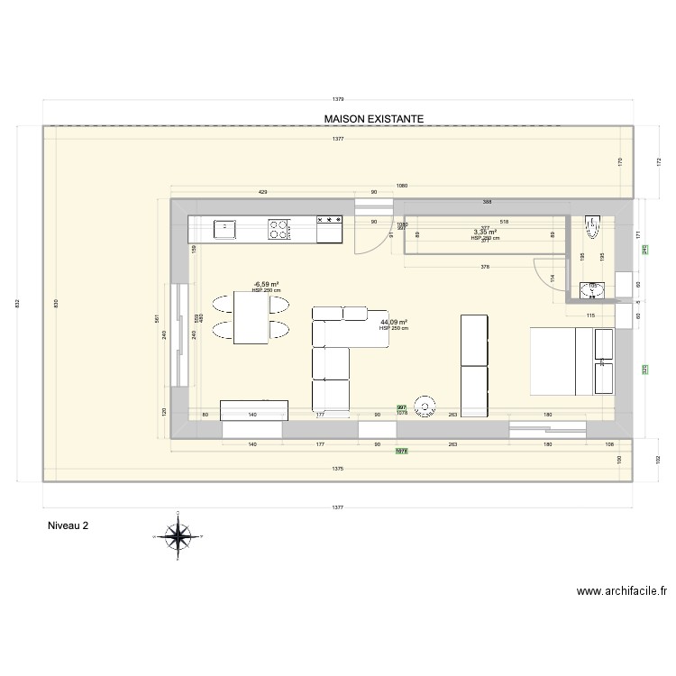 Balcon ISOSPAN. Plan de 7 pièces et 151 m2