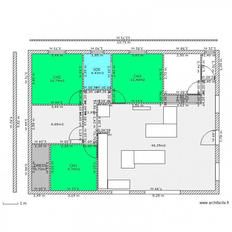 Maison  120 Metres Carré. Plan de 0 pièce et 0 m2