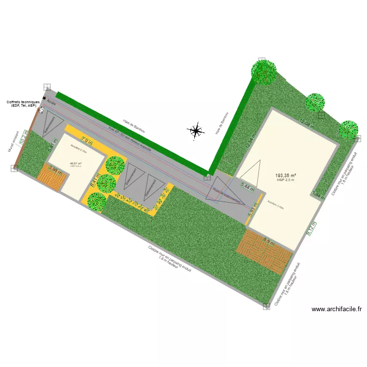 LANGUENAN plan de masse. Plan de 