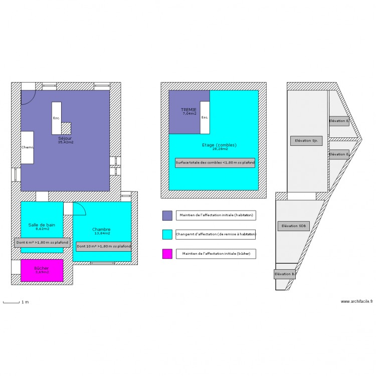 Plan pour dossier. Plan de 0 pièce et 0 m2