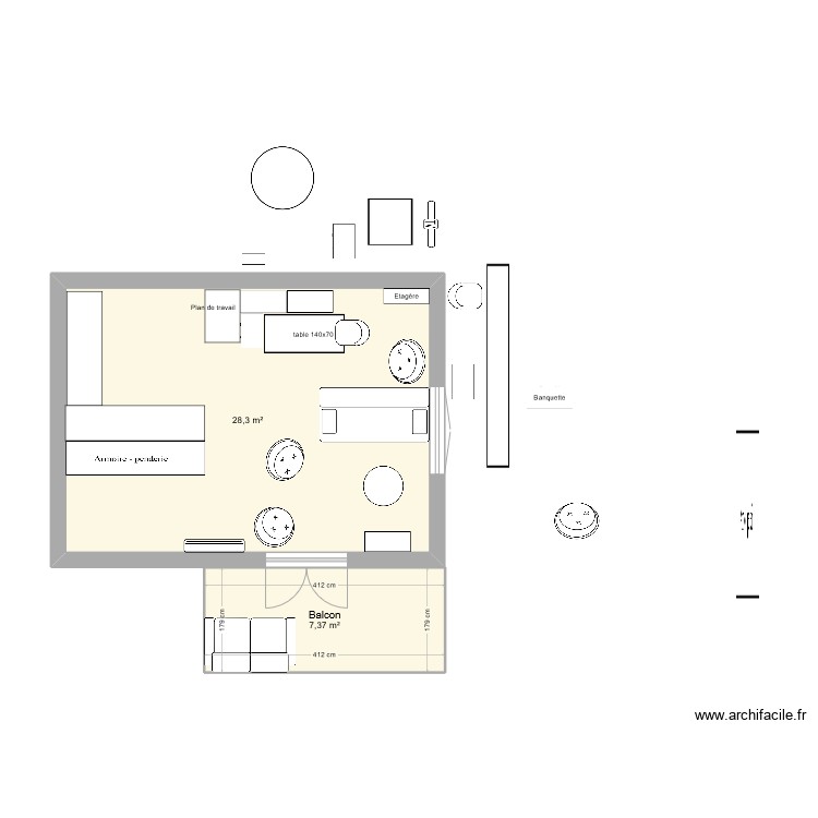 Appart  v2. Plan de 0 pièce et 0 m2