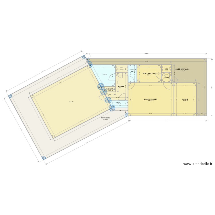 PLAN DERNIER 3. Plan de 14 pièces et 179 m2