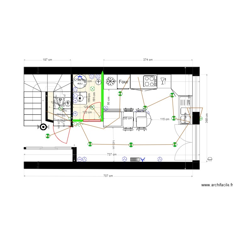 Cornebarrieu Plan coté cuisine 3. Plan de 0 pièce et 0 m2