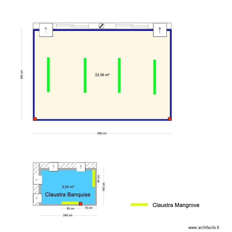 Alice Monteiro. Plan de 2 pièces et 26 m2