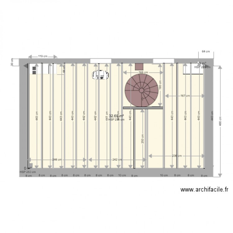 electricité chambre . Plan de 0 pièce et 0 m2