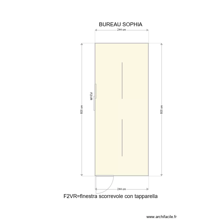 BUREAU  SOPHIA. Plan de 