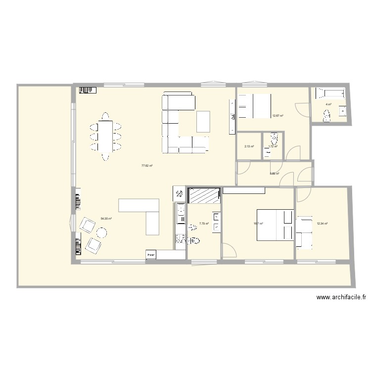 penthouse. Plan de 0 pièce et 0 m2