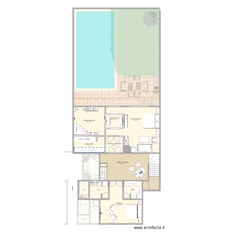 plan thousev2. Plan de 22 pièces et 236 m2