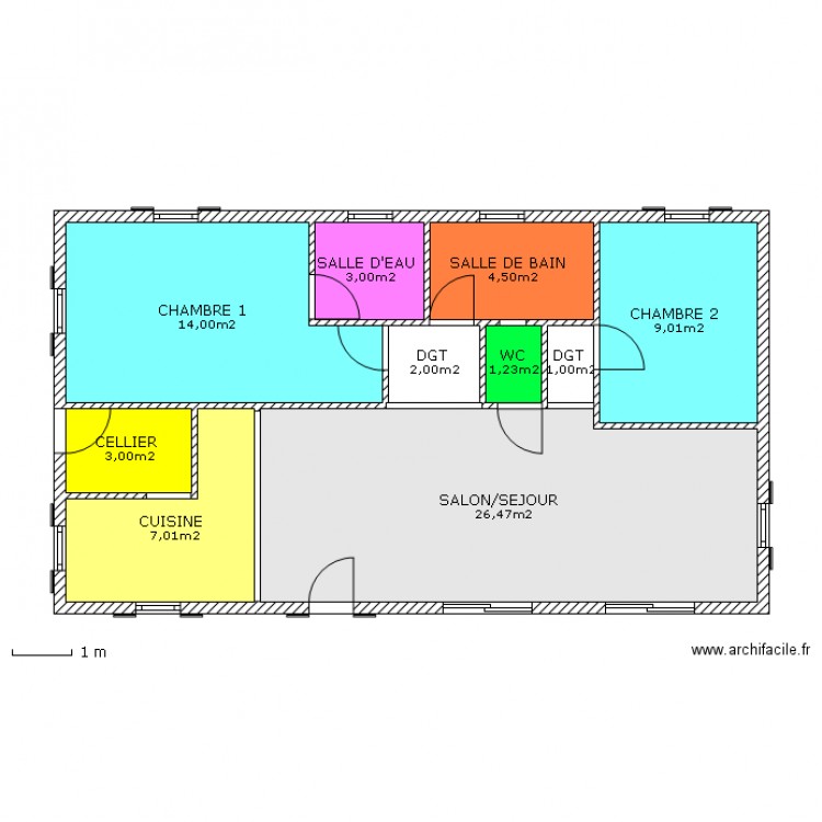 MAISON T3. Plan de 0 pièce et 0 m2