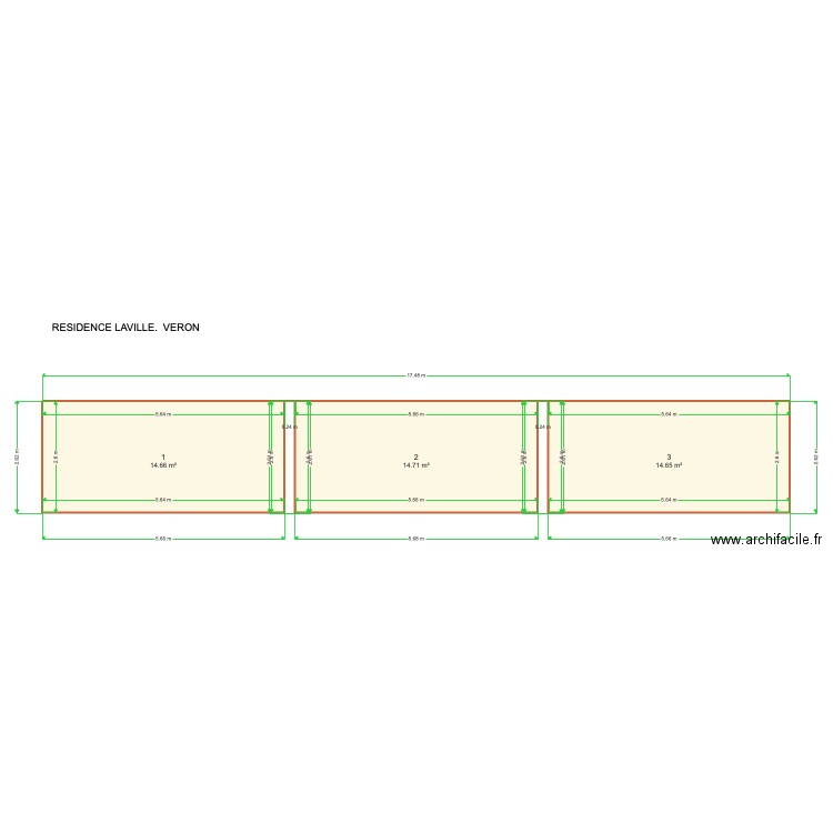 TERRASSE RESIDENCE LAVILLE  VERON. Plan de 0 pièce et 0 m2