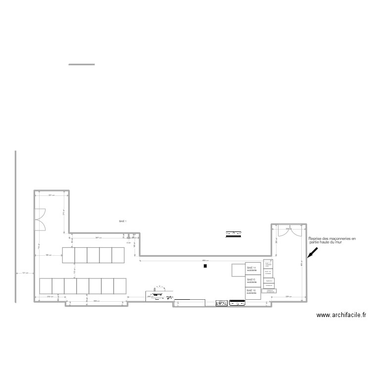 local informatique Forum des Halles essai 3. Plan de 1 pièce et 75 m2