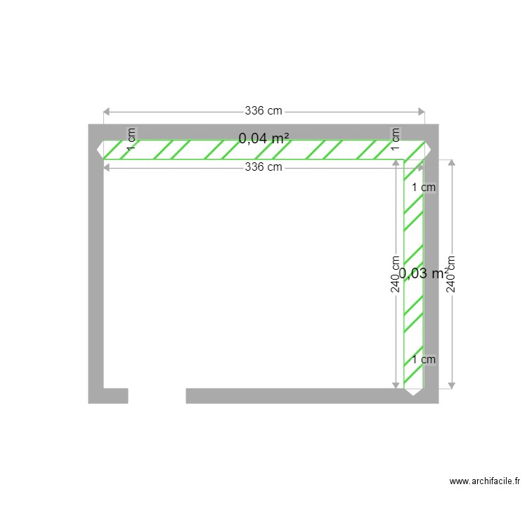 Salle de bain bercher. Plan de 2 pièces et 0 m2