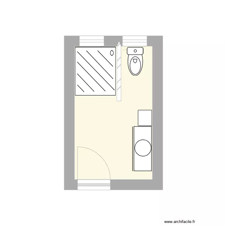 Salle de bain. Plan de 
