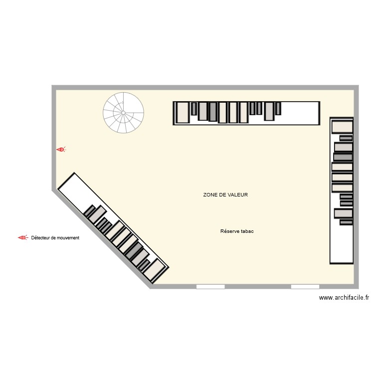 TABAC MALOWSKI SYLVAIN Alarme réserve . Plan de 0 pièce et 0 m2