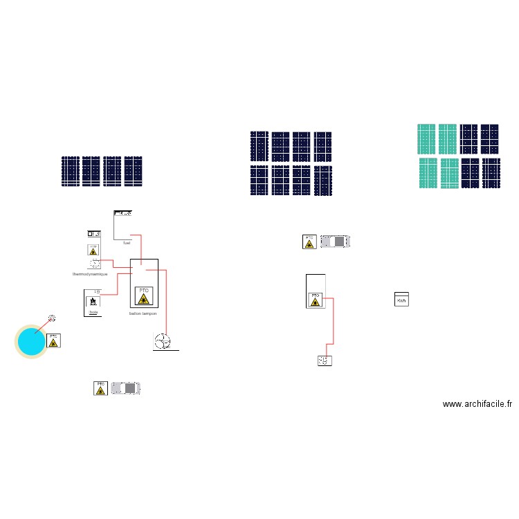 schema chauffage. Plan de 0 pièce et 0 m2