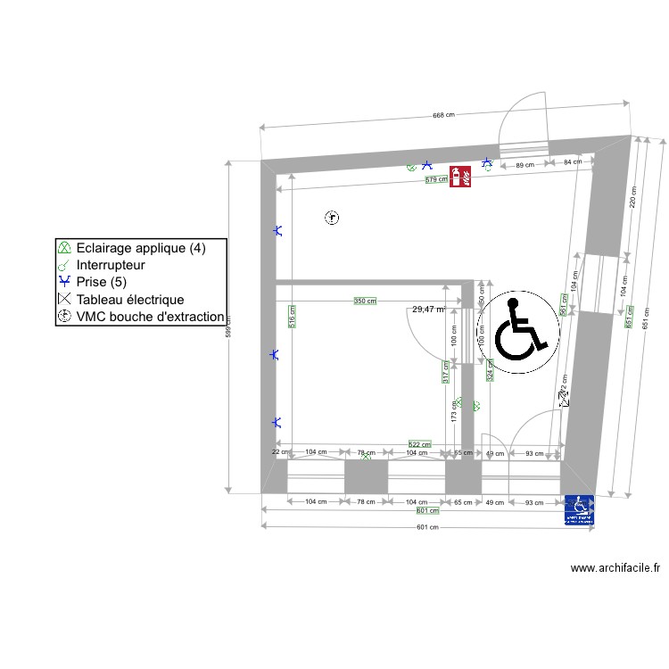 RDC_Local Professionnel. Plan de 0 pièce et 0 m2