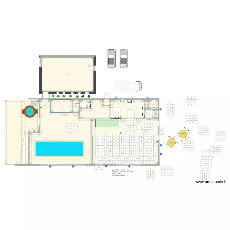 QUATRE PLUMES PLAN DE TABLE pauline. Plan de 