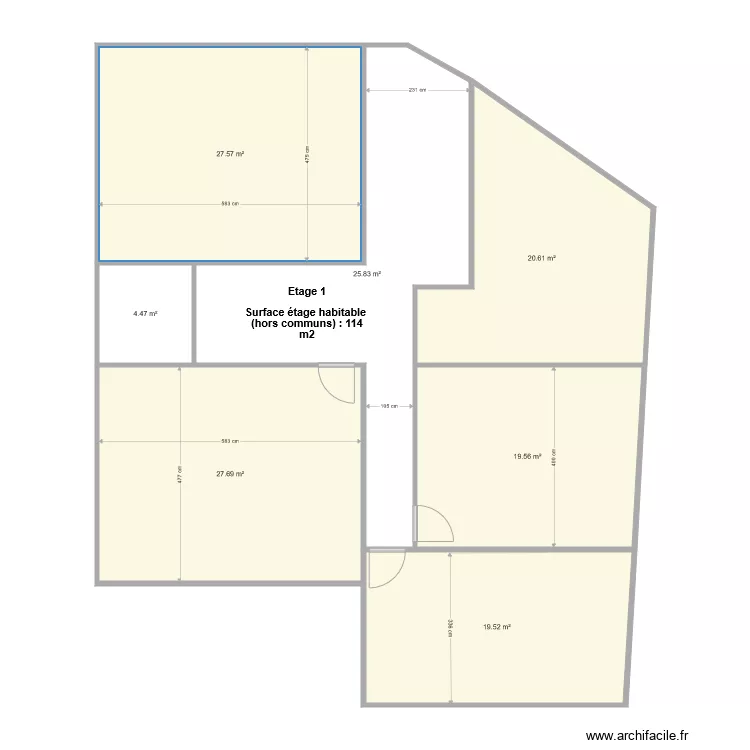 Bons en chablais Etage 1. Plan de 