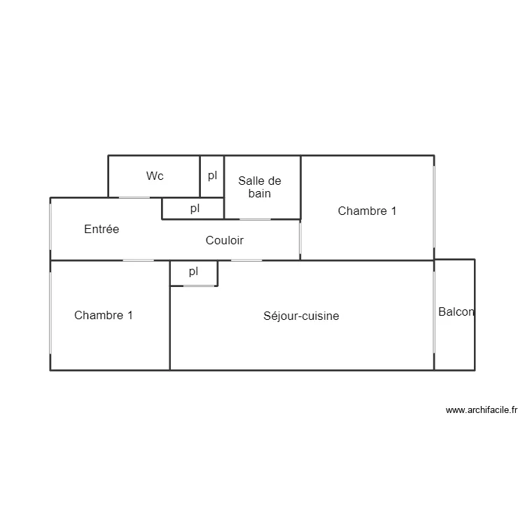QUIMPER CHAPALAIN. Plan de 