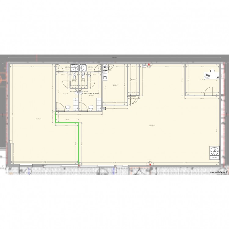 samsah. Plan de 13 pièces et 270 m2