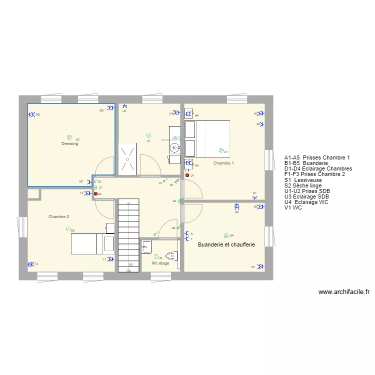 Plan implantation &eacute;tage Juin. Plan de 